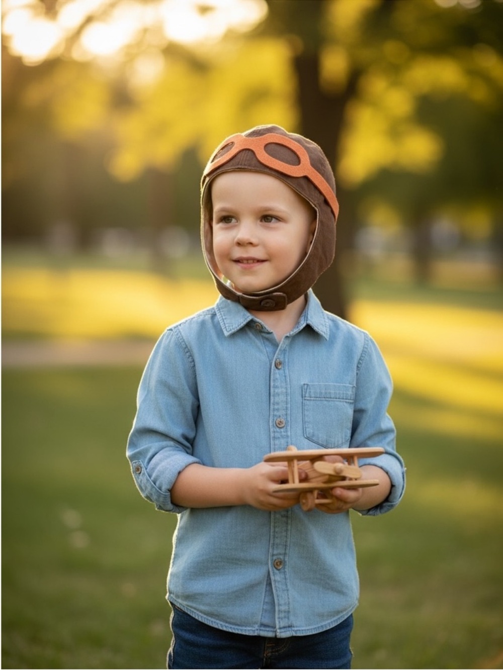 Kids Aviator Hat - Soft Pilot Cap for Toddlers